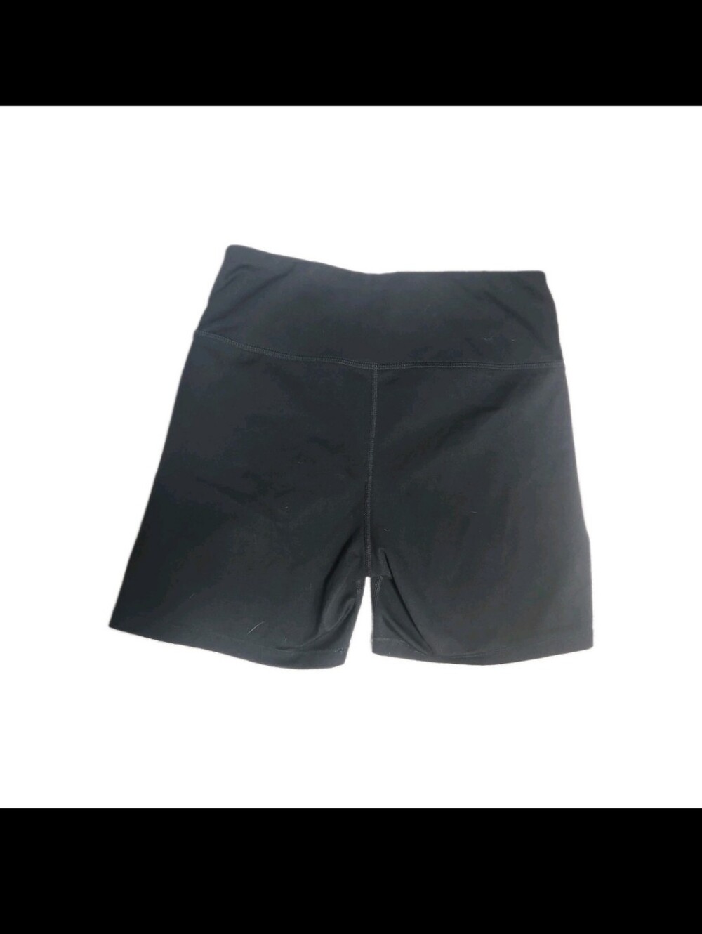 Sz L 14 16 Tuff Athletics Biker Black Stretch Shorts High Waisted Bottoms Dance